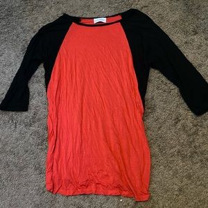 Red & black 3/4 length tshirt